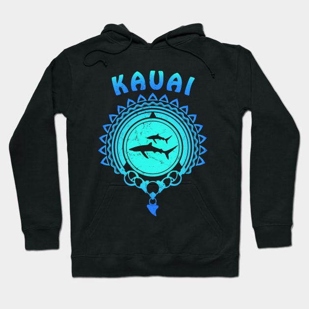 Kauai Blue Sharks Hoodie by NicGrayTees